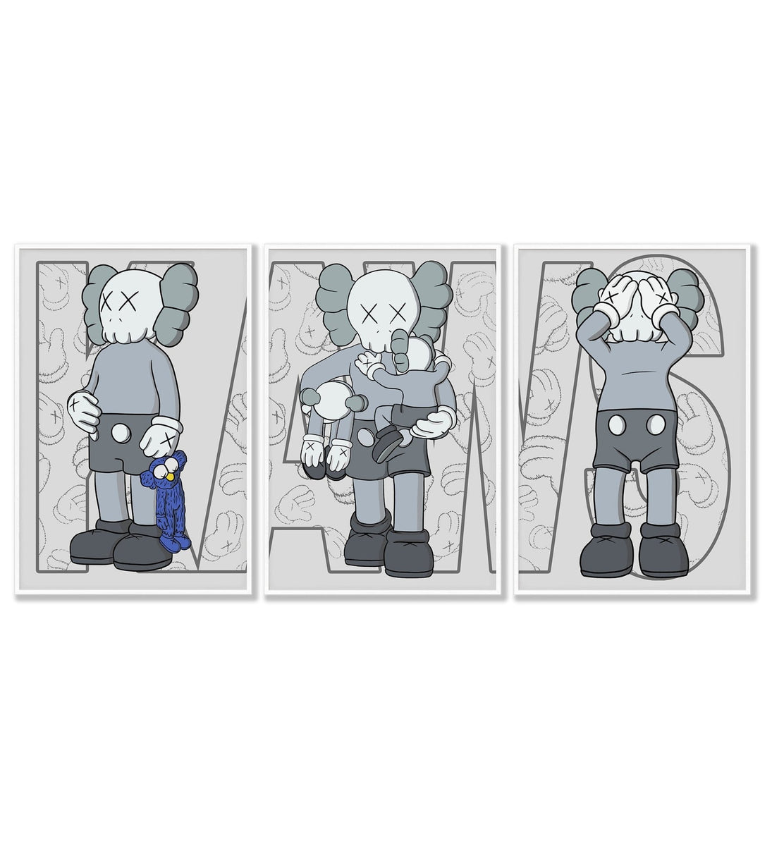 KAWS BFFL 3-Pack Wall Art | Hyped Art