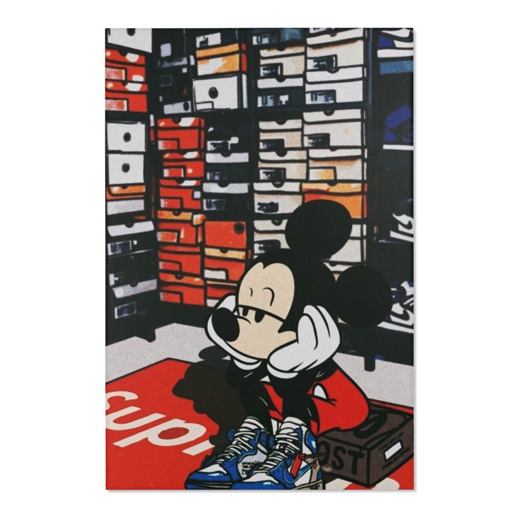 Top Trending] Supreme And Mickey Mouse Living Room Rug - Maria