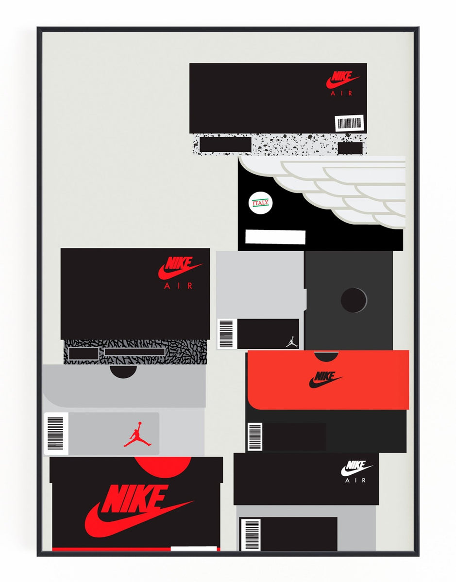 Nike Jordan Sneaker Boxes Wall Art – Hyped Art