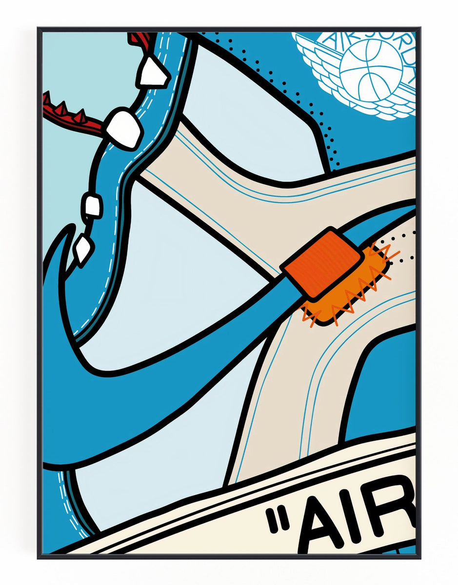 Off-White Air Jordan UNC Wall Art – Hyped Art - Main Image