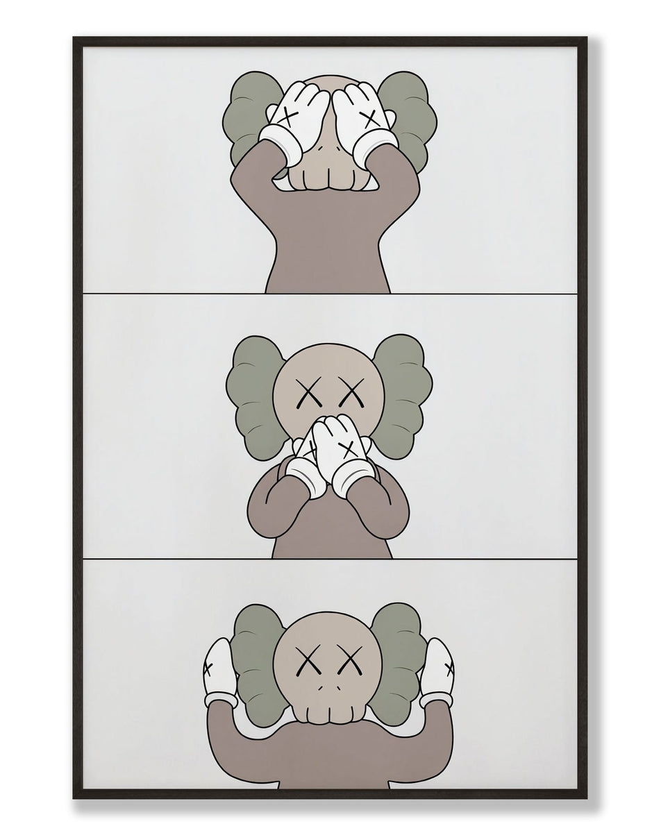 Three Wise KAWS Wall Art – Hyped Art