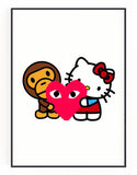 Baby Milo x Hello Kitty Wall Art Poster