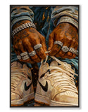 Lace Up Sneaker Art Poster - Hyped Art