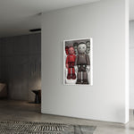 KAWS x Supreme (3D Effect) Wall Art - Hyped Art