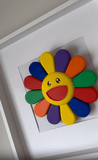 Murakami Flower Framed Figure Wall Art (3D Printed) - Hyped Art