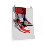 Retro Red Sneaker Culture Poster