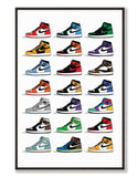 Air Jordan 1 List Wall Art - Hyped Art