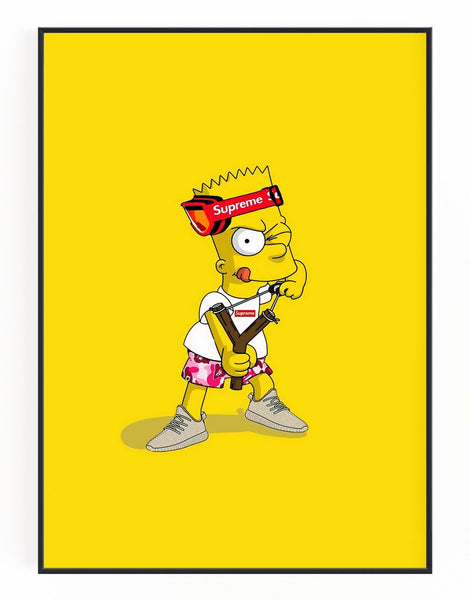 Bart x Supreme Wall Art | Hyped Art