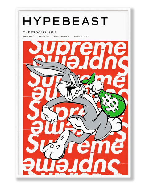 アート・デザイン・音楽 HYPEBEAST THE PROCESS ISSUE Bugs Bunny x HYPEBEAST Wall Art | Hyped Art