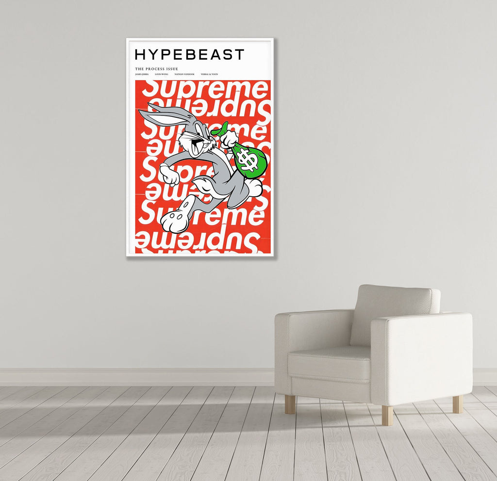 Bugs Bunny Supreme Wallpaper For Chromebooks Poster 2021 Custom Poster  Print Wall Decor