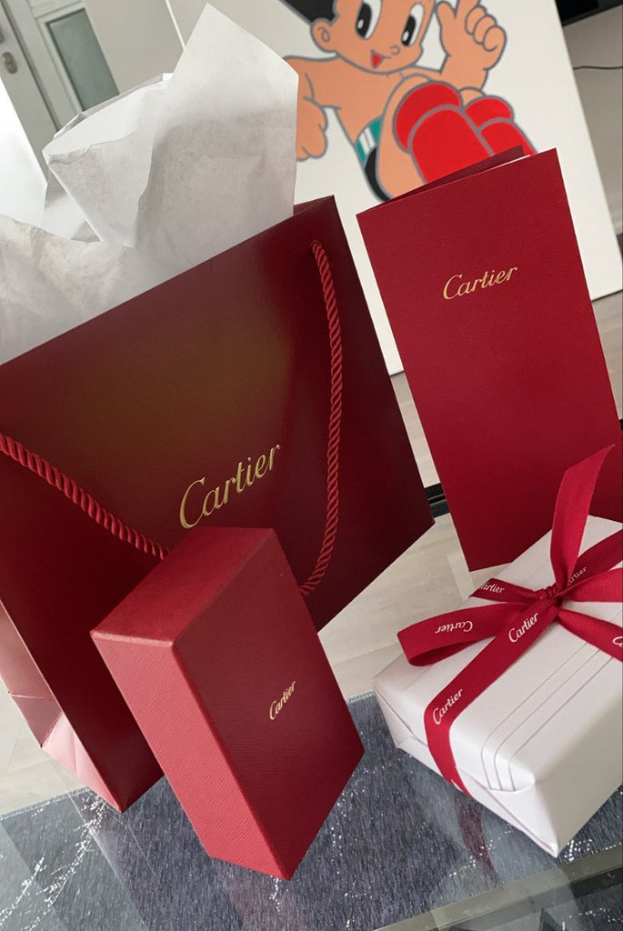 Authentic Cartier shopping bag and box