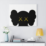 KAWS Black and Yellow Canvas - Hyped Art
