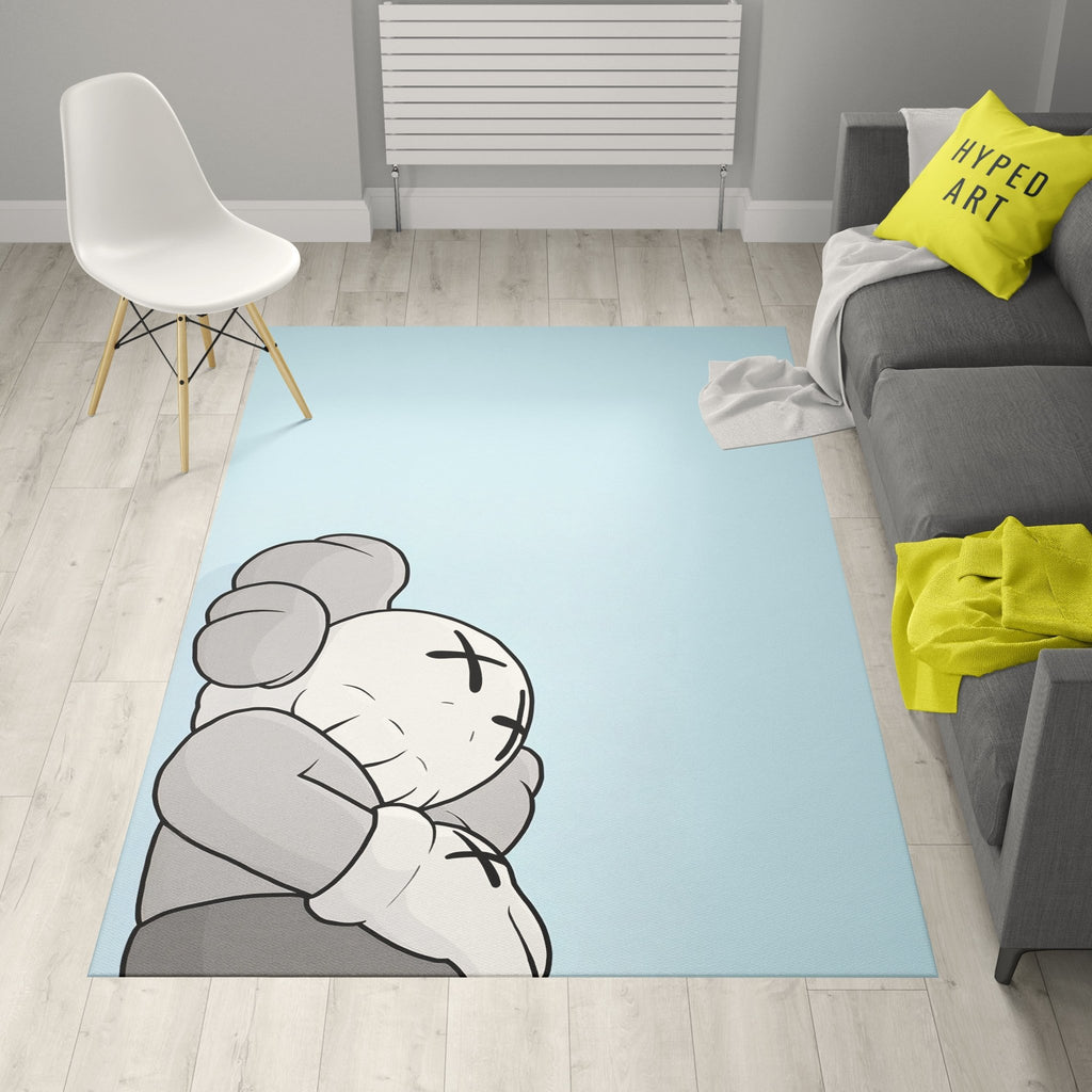 Kaws 2d Rug KAWS Laying Area Rug – Hyped Art