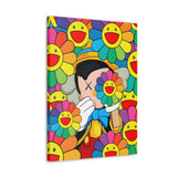 KAWS Pinocchio "Flowers" Canvas - Hyped Art