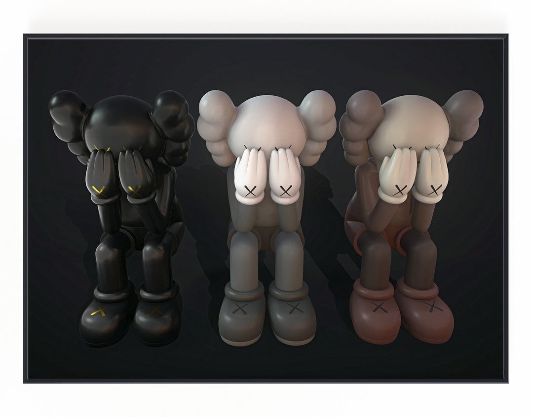 KAWS x 3 Wall Art | Hyped Art