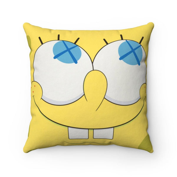 SHEIN X SpongeBob Cartoon Embroidery Cushion Cover Without Filler