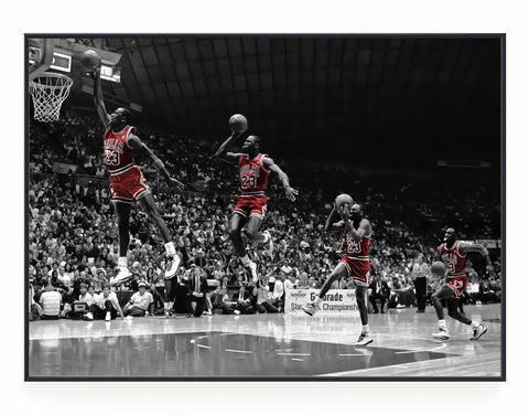 Michael Jordan 1987 Slam Dunk Contest Wall Art