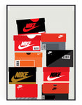 Nike Sneaker Boxes Wall Art