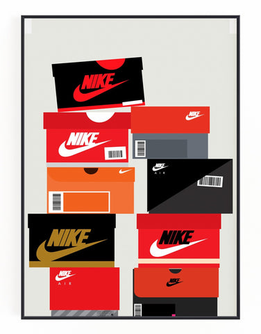 Nike Sneaker Boxes Wall Art