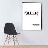 "Sleep" Quote Wall Art - Hyped Art