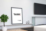 "Sleep" Quote Wall Art - Hyped Art