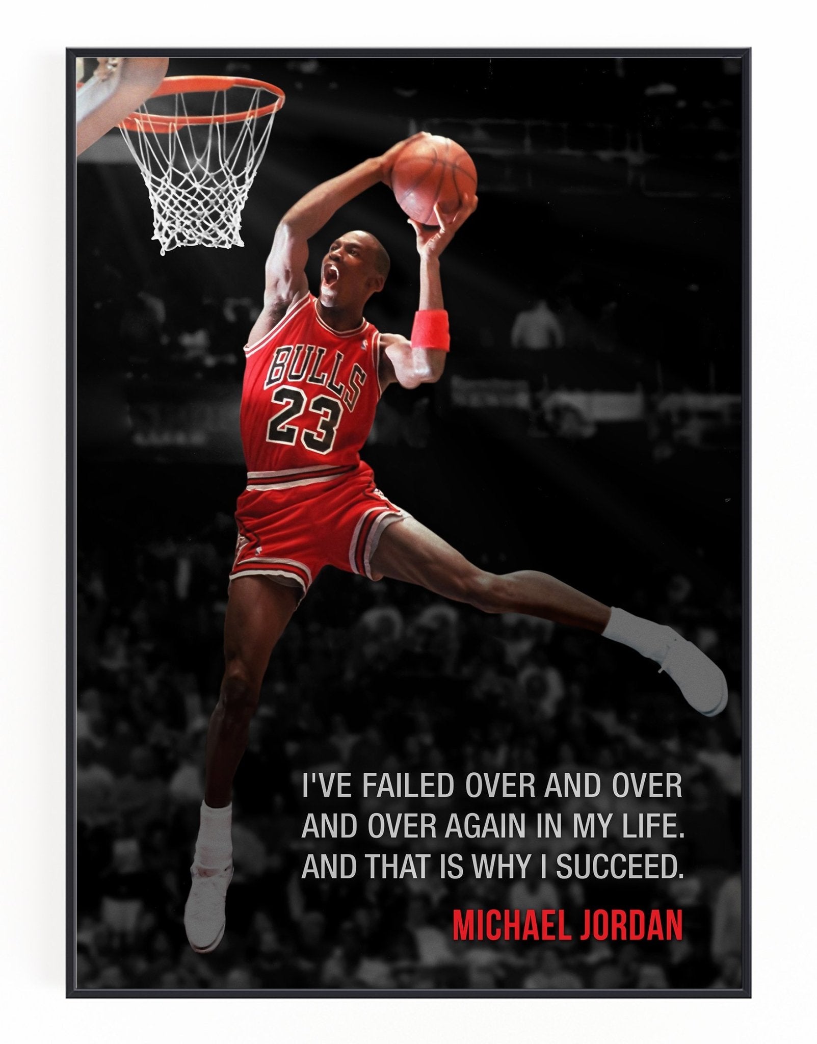 Uplifting Quote by Michael Jordan Wall Art – Hyped Art