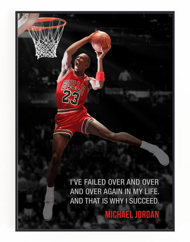 Uplifting Quote by Michael Jordan Wall Art