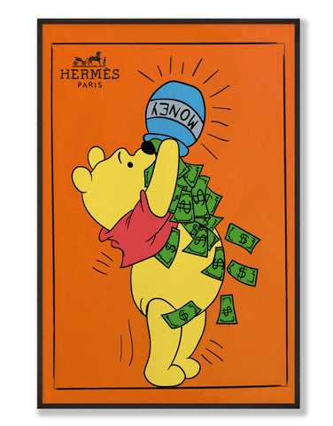 Winnie the Pooh Money Pot Wall Art - Hyped Art